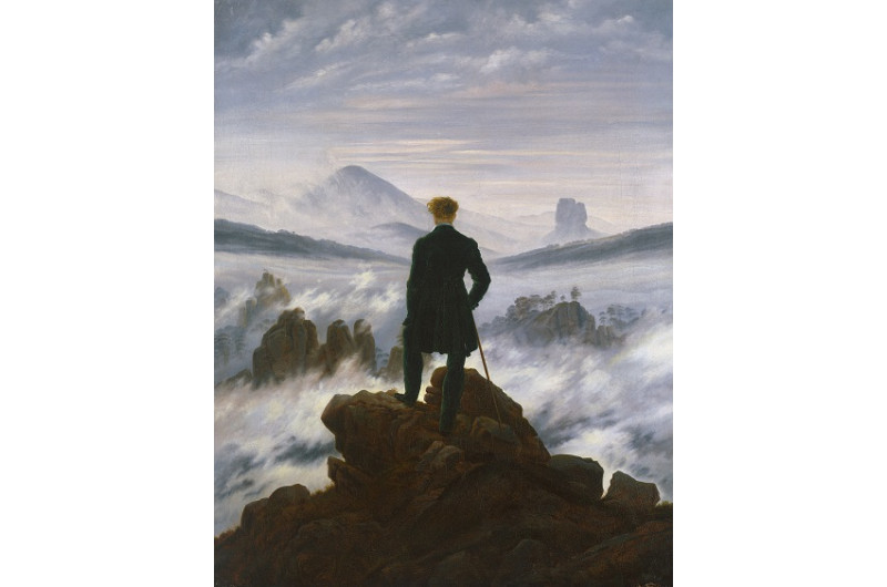 Der Wanderer über dem Nebelmeer von Caspar Friedrich Wanderer