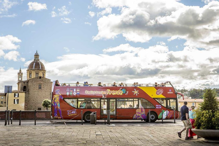 24 H Hop-on-Hop-off Stadtrundfahrt Florenz