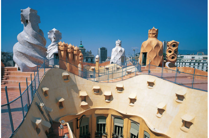 Obere Etagen der Casa Mila La Pedrera in Barcelona