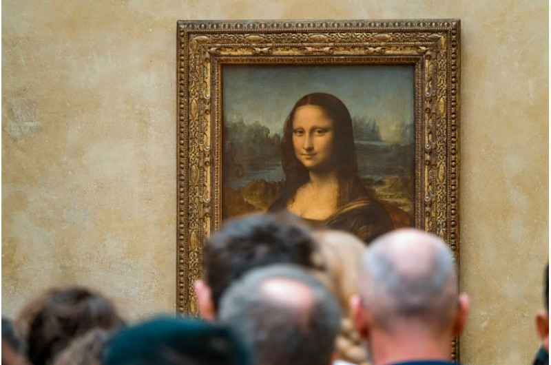 Das Bild der Mona Lisa im Louvre Paris
